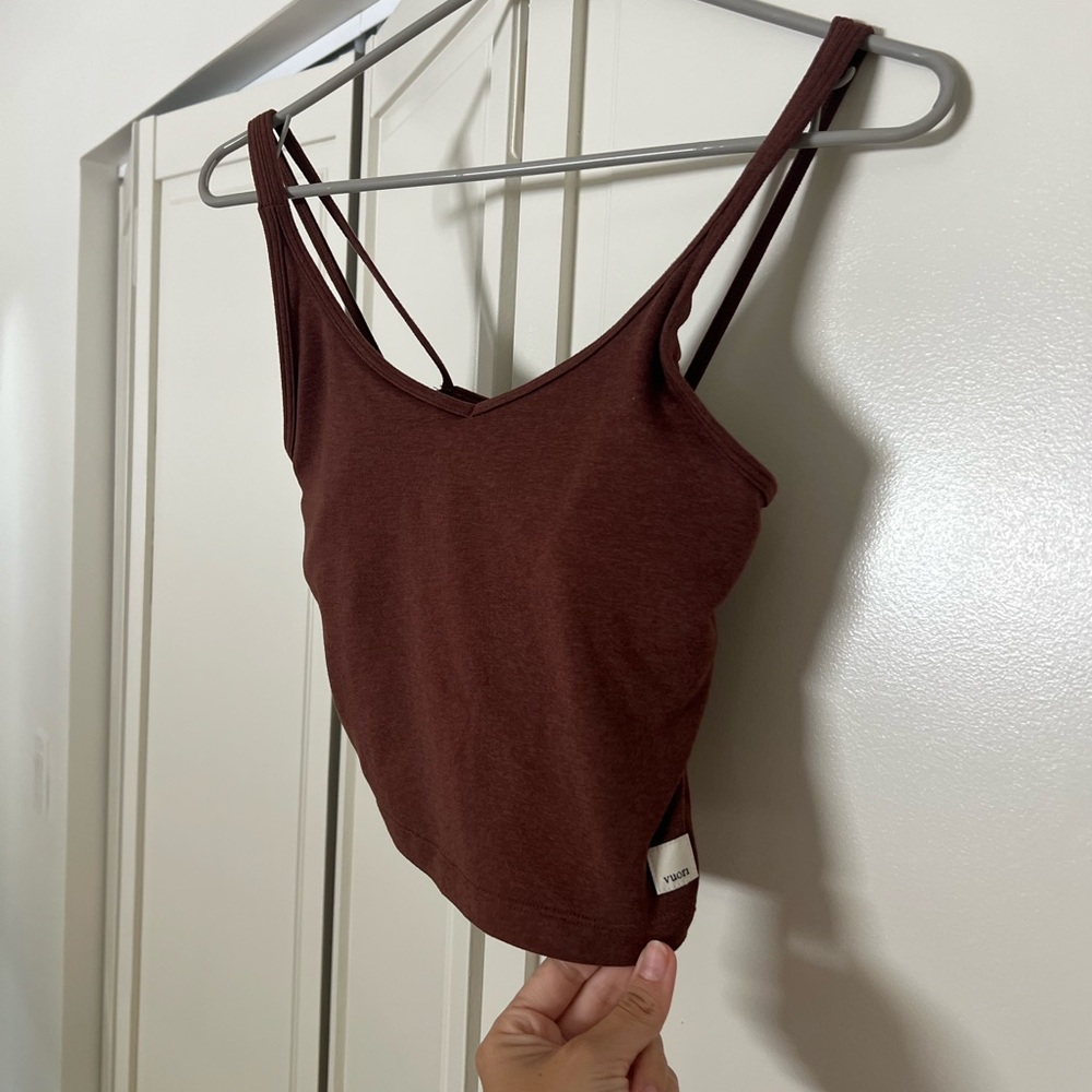 Vuori tank top crop brown